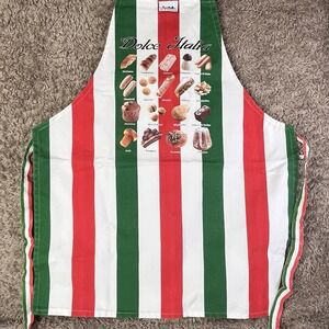 Dolce Italia Florence Bar Apron Red White Green Flag of Italy Striped Sweets